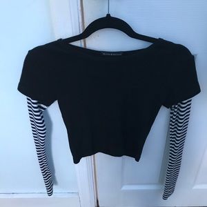 Emo stripped sleeved long sleeve